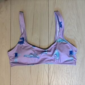 NWOT Dinosaur Lavender Bikini Top